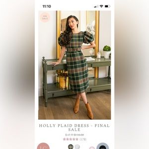 Holly plaid dress. Ivy city co. Never worn